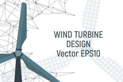 Windfarm electricity generator. Stock Illustration