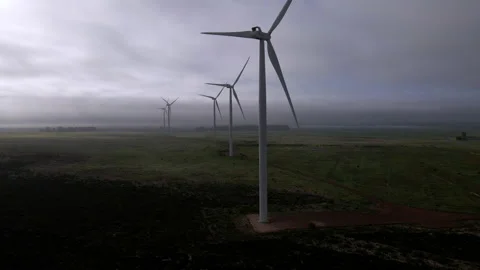 Windfarm Field Stock Stock Footage 169021812