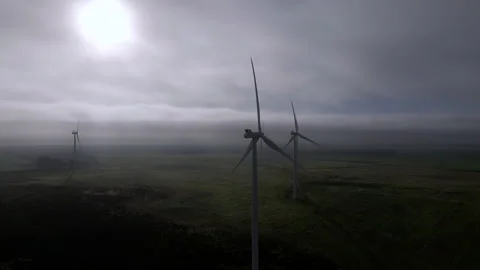 Windfarm Field Stock Stock Footage 169021897