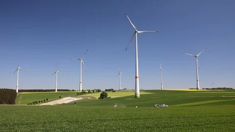 Windfarm Stock Footage 90185083