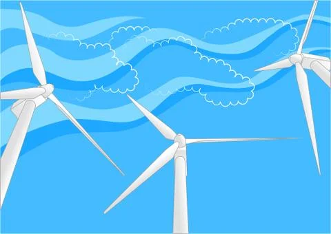 Windfarm Stock Illustration