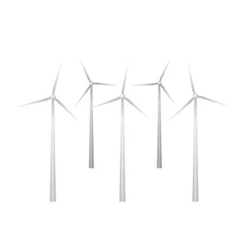 Windfarm illustration. Stock Illustration
