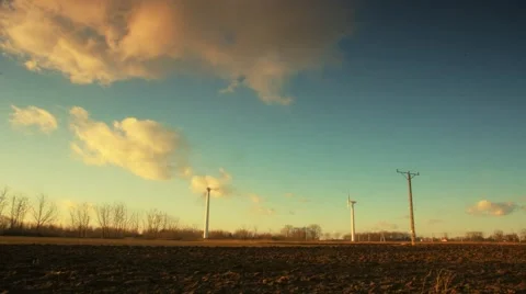 Windfarm time-lapse Vídeos de archivo 55256281