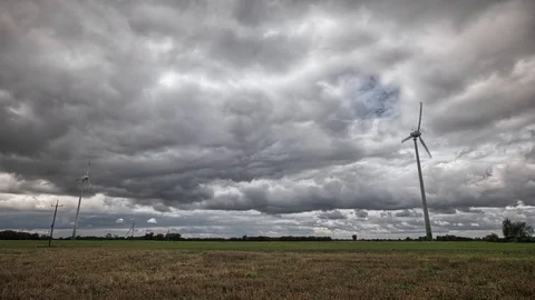 Windfarm time-lapse Stock Footage 79762418