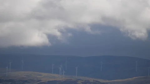 Windfarm time lapse Stock Footage 116193136