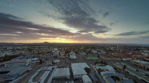 Windhoek Namibia city sunset time lapse Stock Footage