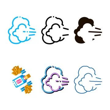 Windiness gaz symptomp of pregancy vector pack icon Ilustración de archivo