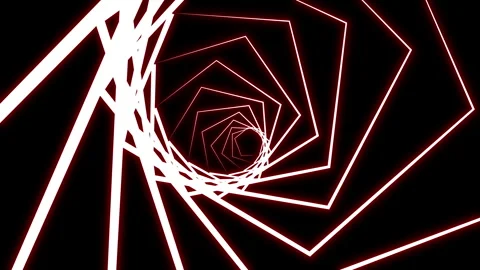 Winding Abstract Infinite Hexagon Staircase Curling and Curving to Infnity. Stock Footage 317686930