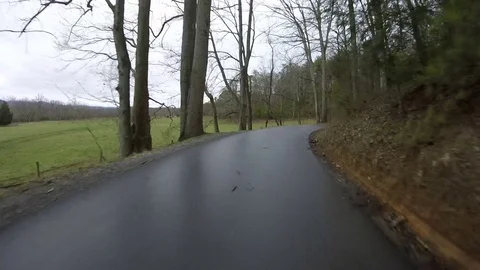 Winding back road driving in the mountains Stock Footage 71087918