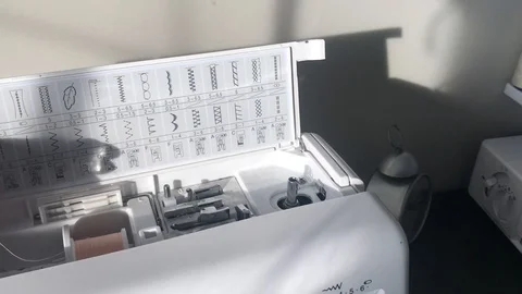 Winding the bobbin thread Stock Footage 122051760