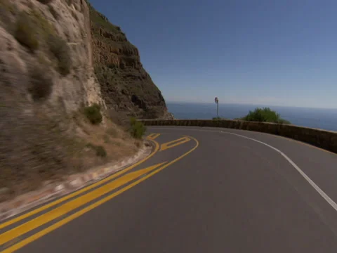 Winding coastal road Stock Footage 27357127
