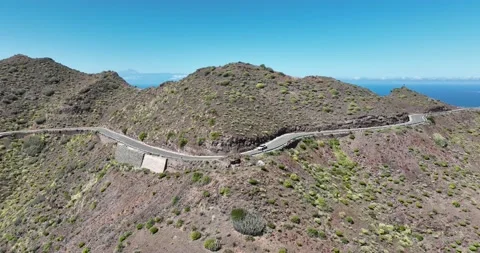 Winding Desert Road Stock Footage 235867096