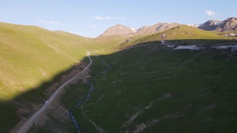 A winding dirt road 스톡 동영상 314464581