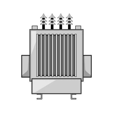 Winding electrical transformer cartoon vector illustration Stock Illustration