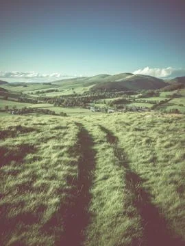 Winding Hilltop Path Foto stock