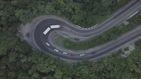 A winding mountain road. Stock Footage 150107929