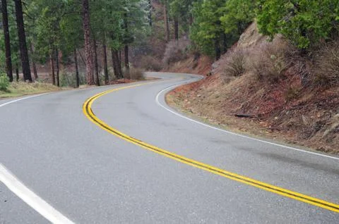 Winding mountain road Stock Photos