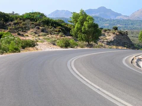 Winding mountain road Stock Photos