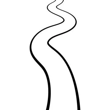 Winding Path Ahead Journey, Direction, and Open Road Stock Illustration