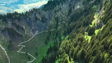 Winding path on the mountain Stock Footage 246712398