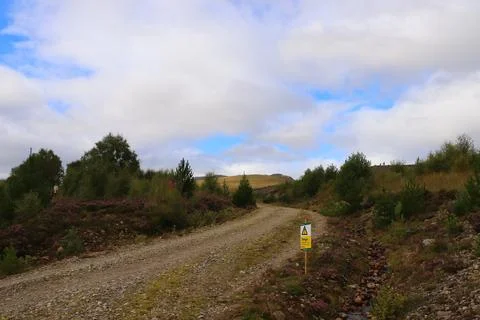 Winding path through Glen Strathfarrar Stock Photos