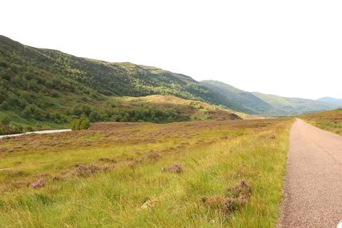 Winding path through Glen Strathfarrar Stock Photos