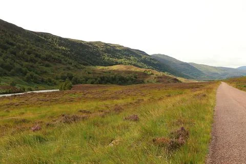 Winding path through Glen Strathfarrar Stock Photos