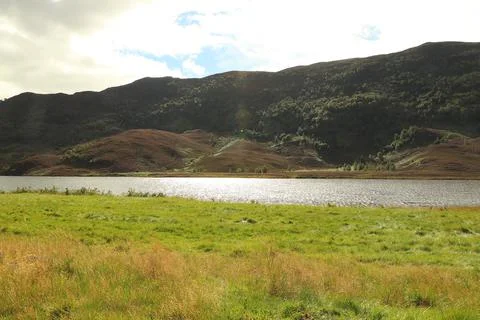 Winding path through Glen Strathfarrar Stock Photos