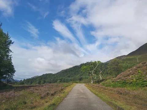 Winding path through Glen Strathfarrar Stock Photos