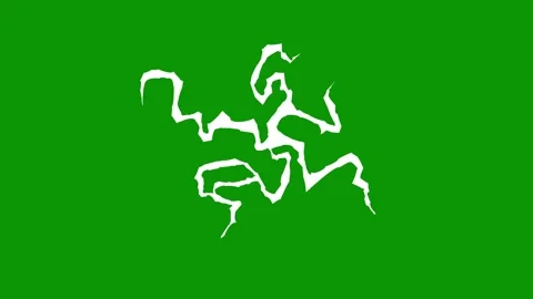 Winding ribbon-like abstract shape with smooth flow on a green background Stock Footage 301388940