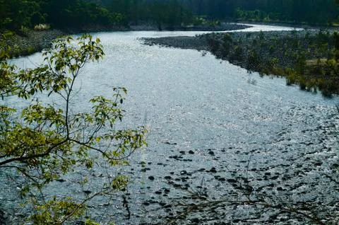 Winding river Foto stock