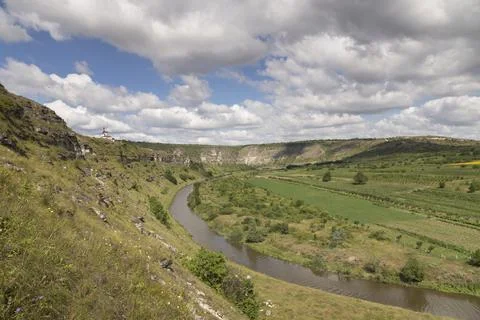 The winding of the river. Stock Photos