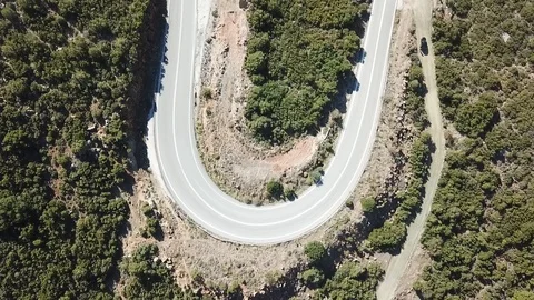 Winding Road in Greece 스톡 동영상 88673392