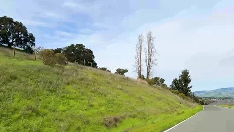 Winding Road by Hillside Stock Footage 271396541