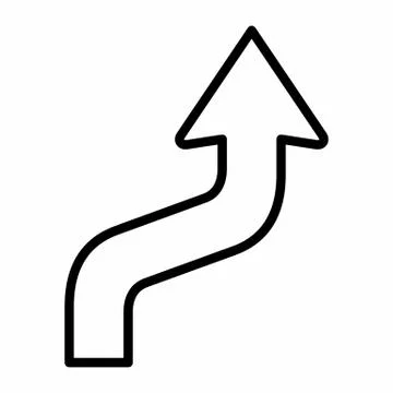 Winding road icon Stock Illustration