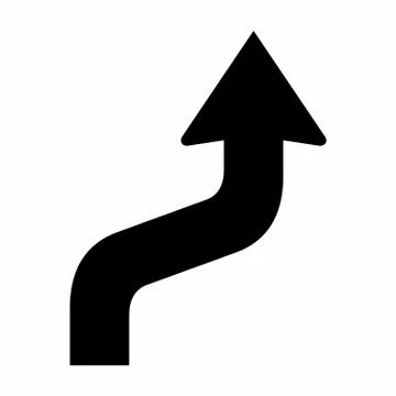 Winding road icon Stock Illustration