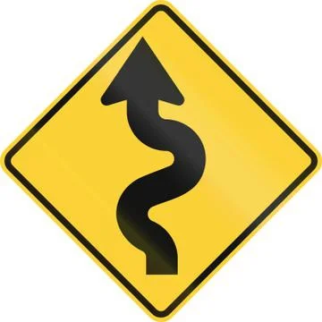 Winding Road Left Stock Illustration