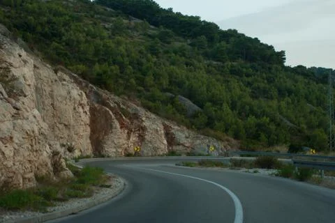 Winding road in the mountain Stock Photos