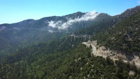 Winding road on the mountain side Stock Footage 132917698