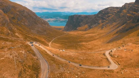 Winding road in the mountains Video stock 63808455