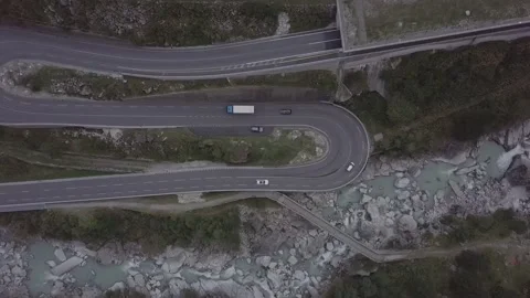 Winding road in the mountains. Stock Footage 149107801