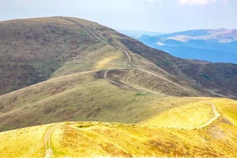 Winding road in the mountains Stock Photos