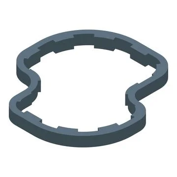 Winding road or wall creating an abstract shape in isometric view Stock Illustration