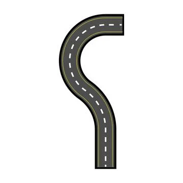 Winding road path navigating journey and challenge Stock Illustration