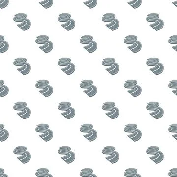 Winding road path seamless background pattern Stock Illustration