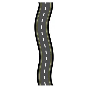 Winding road path symbolizing journey and direction Stock Illustration