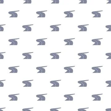 Winding road pattern creating repeating journey concept イラスト素材