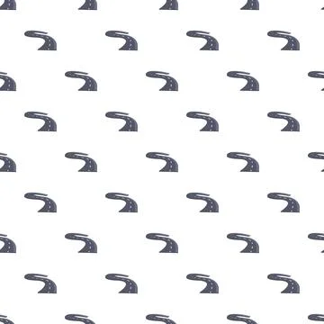 Winding road pattern shaping future paths and travel Stock Illustration