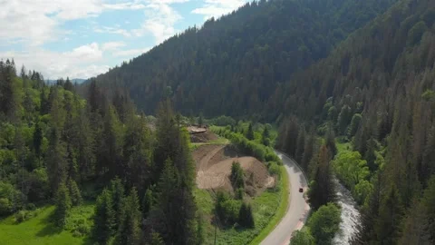 Winding Road River Forest Stock Footage 156373132