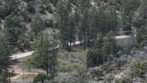 Winding Road San Gabriel Mountains Drone Aerial View 動画素材 335348984